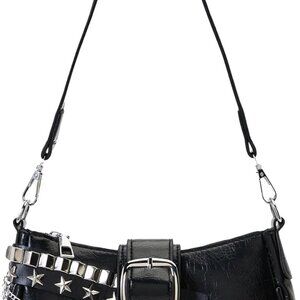 Y2k Purses for Women, Small Hobo Shoulder Bags Handbag Goth Punk Clutch Purse Tr